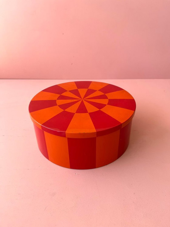 Image 1 of Nanna Ditzel tin can Ira Denmark biscuit tin midcentury vintage danish tin box 