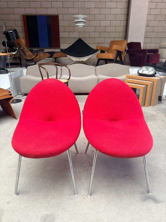 Set of 4 Artifort Conco chairs, Michiel van den Kley (set price) – Dining chairs, Textile, Chrome (photo 7 of 9)