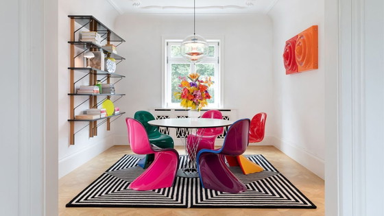Image 1 of Panton Chair Duo Pink Magenta/ Pink Classic Red Edizione limitata 999 ex.