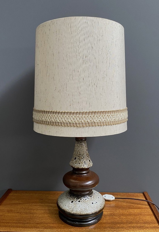 Image 1 of Keramische tafellamp van Hustadt Leuchten jaren 70