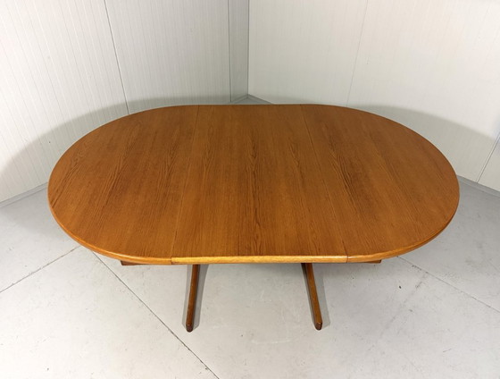 Image 1 of K.E. Ekselius large extendable oak dining table J.O. Carlsson Sweden