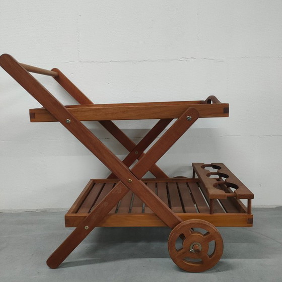 Image 1 of Woonkamer trolly serveerwagen (hardhout, vintage/retro)