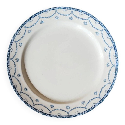 Round semi-deep plate in English earthenware "Cheltenham" — F. Winkle & Co.