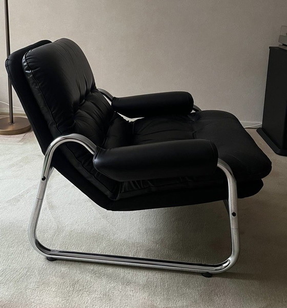 Poltrona vintage IKEA "Borkum" (1978) – Johan Bertil Häggström – Poltrone, Leather (photo 2 of 5)