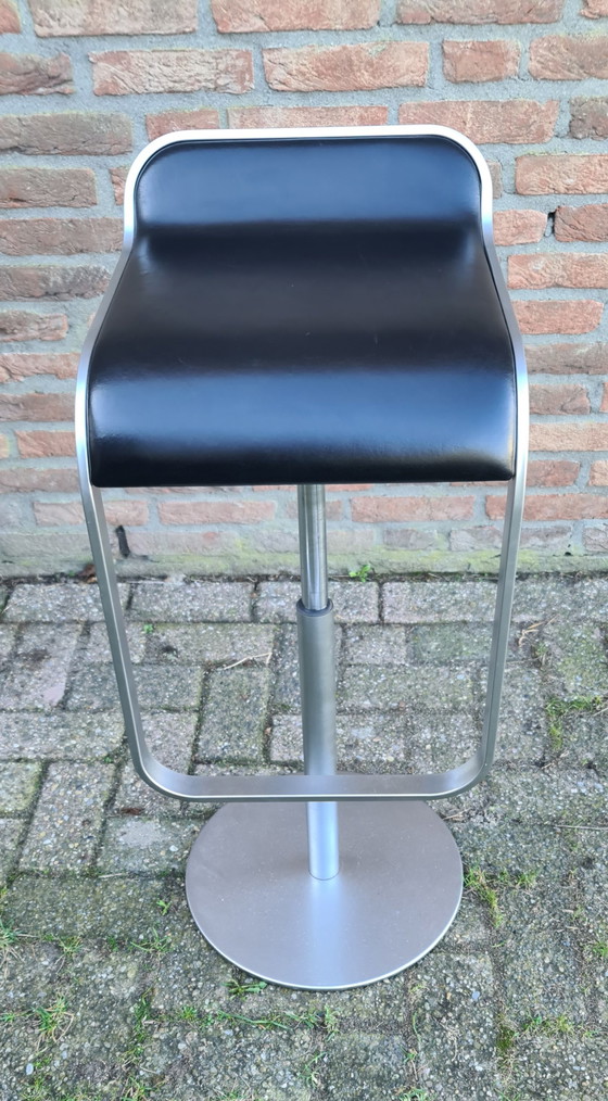 Image 1 of 1 Tabouret de bar Lapalma LEM en cuir noir