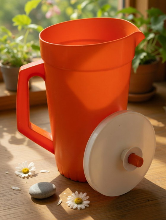 Image 1 of Ensemble de 3 pièces Tupperware vintage : pichet à jus, shaker et tour à épices