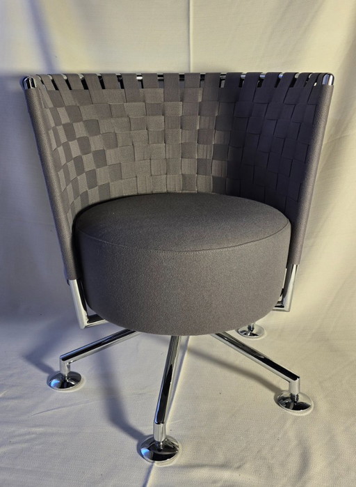 Paire : 2 fauteuils COR Circo – Design Peter Maly – Osier gris – Premier propriétaire