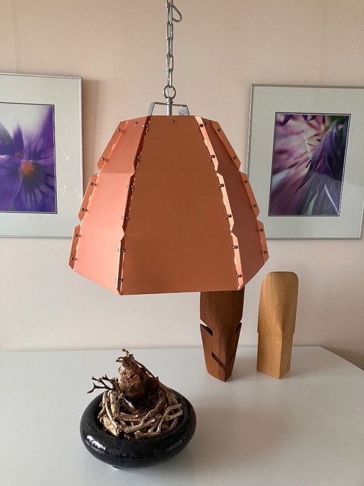 Lámpara colgante de cobre, marca Qazqa