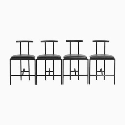 Model Tokio Stoelen van Rodney Kinsman voor Bieffeplast, Italië, Jaren 1980, Set van 4