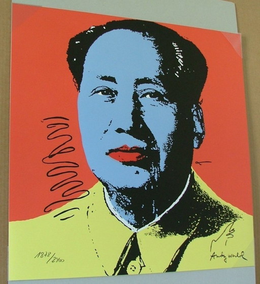1986 Carnegie Museum of Art After Andy Warhol "Mao Zedong - Handnumrerad " Lithograph