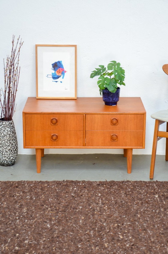Image 1 of Vintage Chest of Drawers, Sideboard, Lowboard, Teak, Midcentury, 60s, 70s