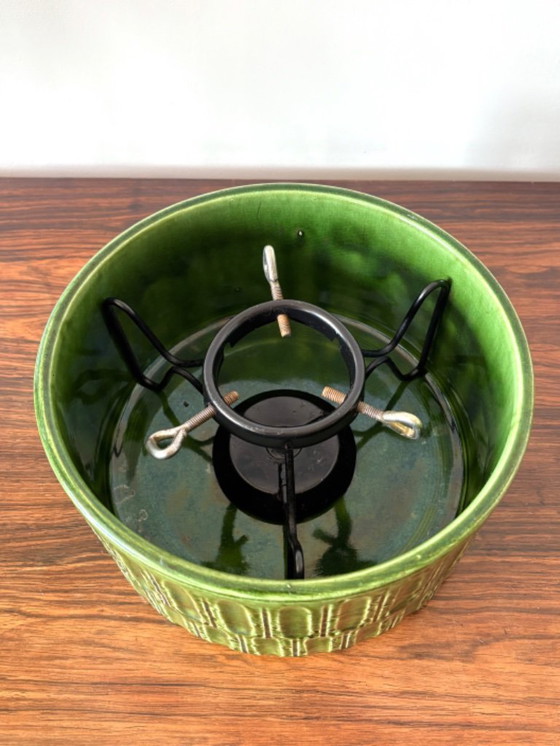 Image 1 of Pied de sapin de Noël vintage rétro vert en céramique Jasba Germany