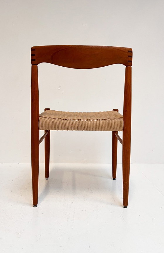 Image 1 of Gereviseerde Set Van 4 Papercord Stoelen Van H. Klein Voor Bramin, 1960's