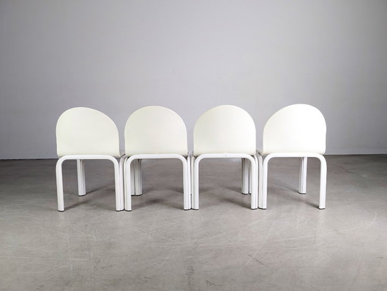 Image 1 of Originele 4-delige set Knoll Orsay stoelen Gae Aulenti stoel lederdesign