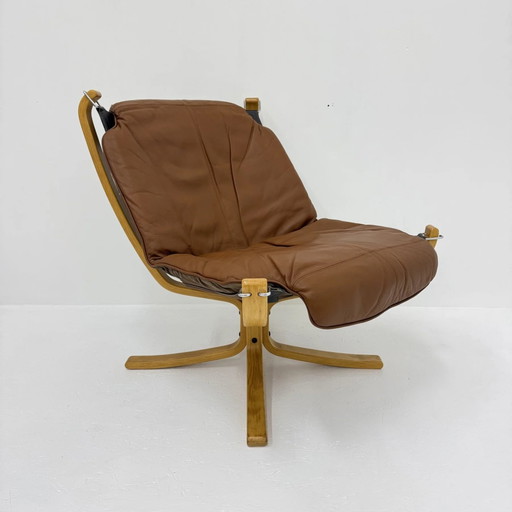 Falcon Leder Lounge Sessel von Sigurd Ressel für Vatne Møbler, 1970er