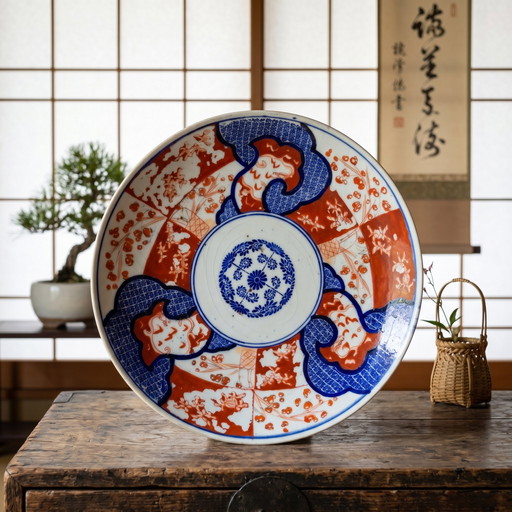 Japans Antiek Imari bord 30 centimeter uit 1868-1910