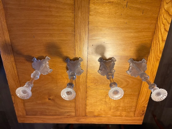 Image 1 of 4 Val Saint Lambert candlesticks Luxval series