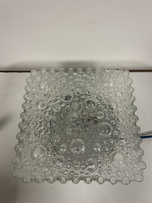 Ceiling/wall lamp with bubble glass by Hustadt Leuchten, 1950