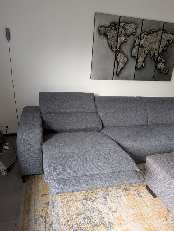 Großes Sofa mit Relaxfunktion – Montel, Metal, Textile (photo 6 of 7)