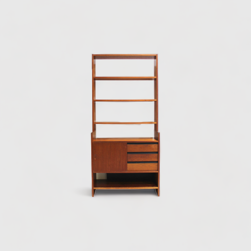 Vintage Highboard Poul Cadovius für KLM – 1960er Jahre, Teakholz