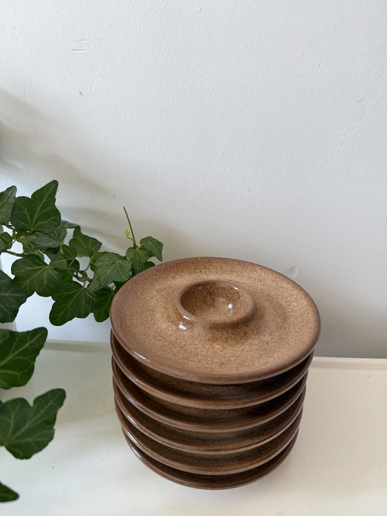 Image 1 of Juego de 6 hueveras de cerámica, década de 1970.