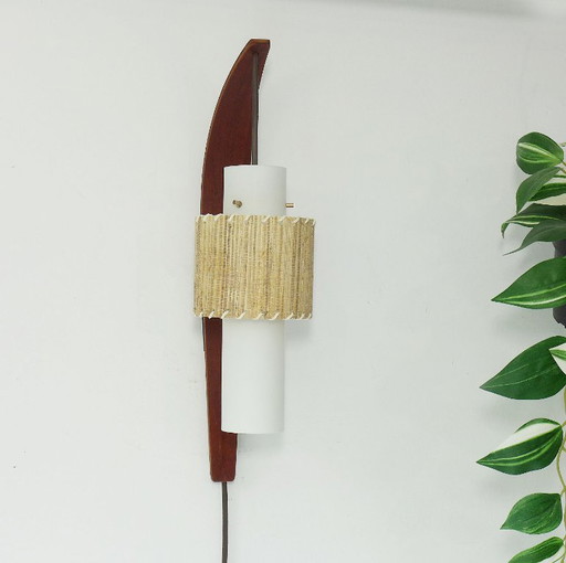 Lampe murale scandinave Applique murale vintage années 60 70 Teck Verre