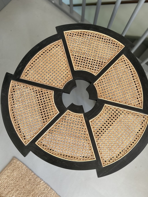 Table basse Black with Rattan