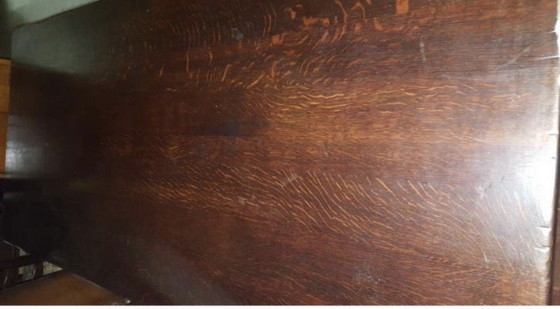 Image 1 of Antique oak dining room with 4 chairs