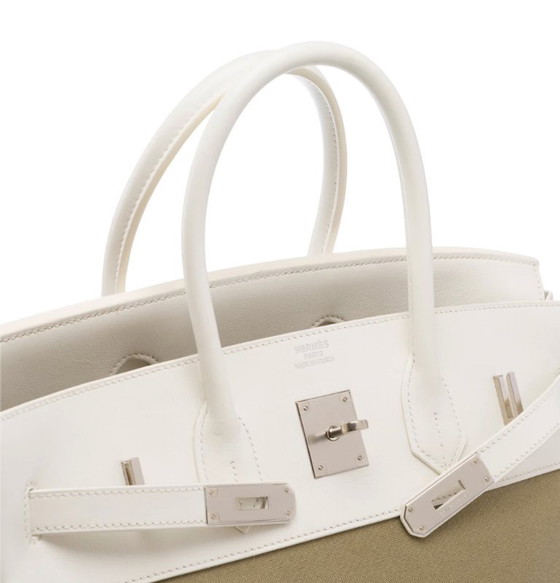 Image 1 of Sac HERMES Birkin 35 en Toile Vert - 103485 Sale price