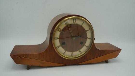 Image 1 of Dutch Junghans Bracket Mantel shelf Clock Retro Desk Fifties Art