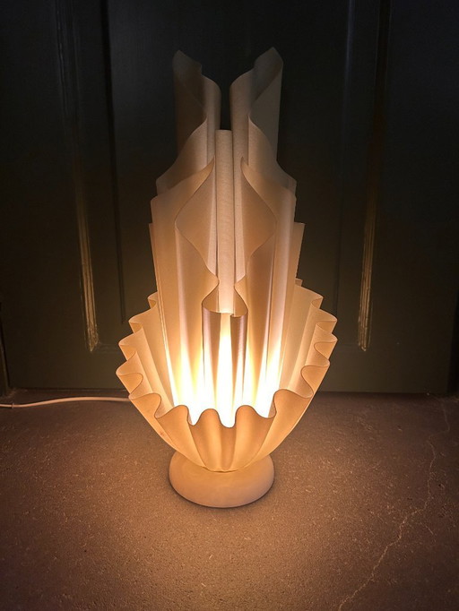 Vintage Georgia Jacob COROLLE Table Lamp (1970s) | Marble & Resin