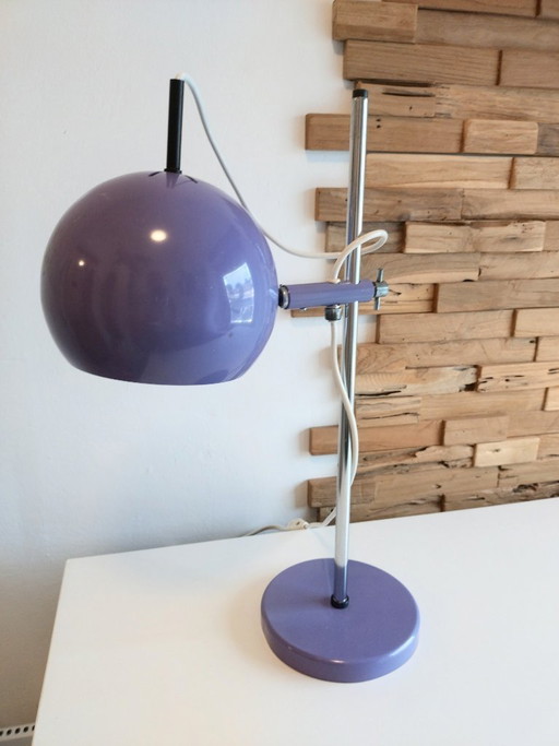 Lámpara de mesa con forma de ojo morado de la era espacial – tafellampen, Metal, Chrome (photo 2 of 12)