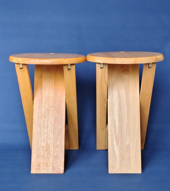 2 Vintage Stools – Wood (photo 4 of 14)