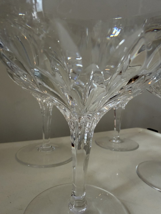 Image 1 of Ensemble de 6 coupes à champagne vintage en cristal