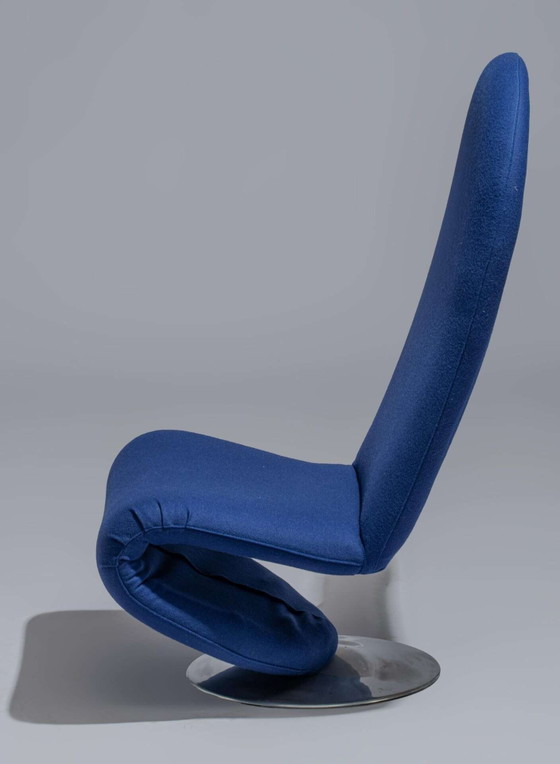 Verner Panton sedia con schienale alto – Fritz Hansen, Poltrone relax, Alluminio, polished steel (photo 2 of 7)