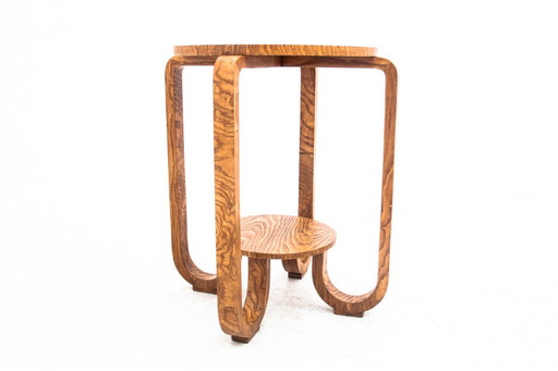 Table ronde Art déco, Pologne, années 1950