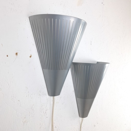 2x wandlamp Ikea Klyka V9811 aluminium jaren 80