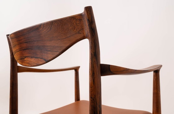 Image 1 of Torbjørn Afdal Darby eethoek met zes stoelen en uitschuifbare tafel, Noorwegen, jaren 60