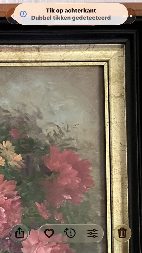Image 1 of Magnificent Oil Painting by Gaston Quidousse (1938-1998) – Bouquet of Peonies