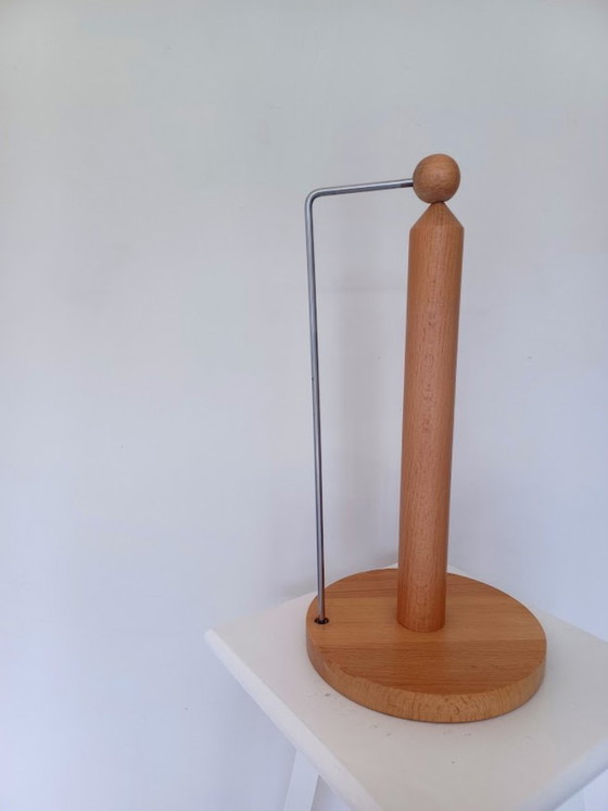 Image 1 of Bodum kitchen roll holder vintage '80s Danish design beech Carsten Jørgensen period