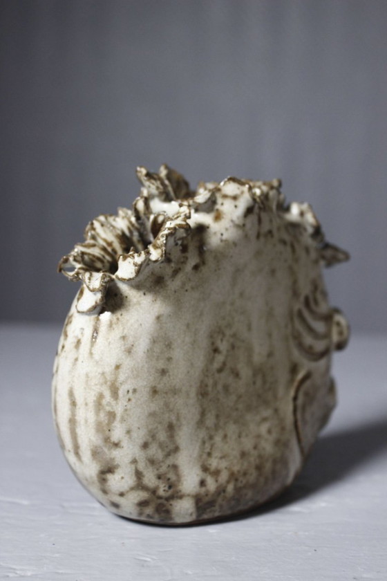 Alexis Kostanda in Vallauris - Zoomorphic Ceramic Flower Vase, 1980s (photo 4 of 7)