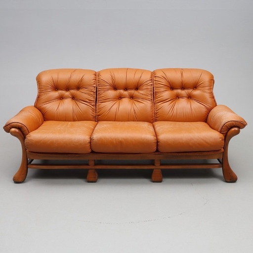 Leather Seating Set, 3 Pieces 