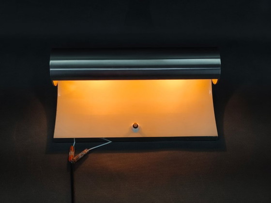 Image 1 of Seltene Bauhaus-Wandleuchten aus Nickel, Tschechoslowakei, 1930er Jahre