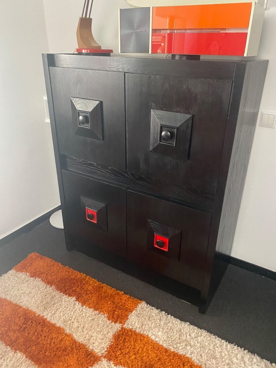 Image 1 of Alter schwarzer De Coene Wandschrank