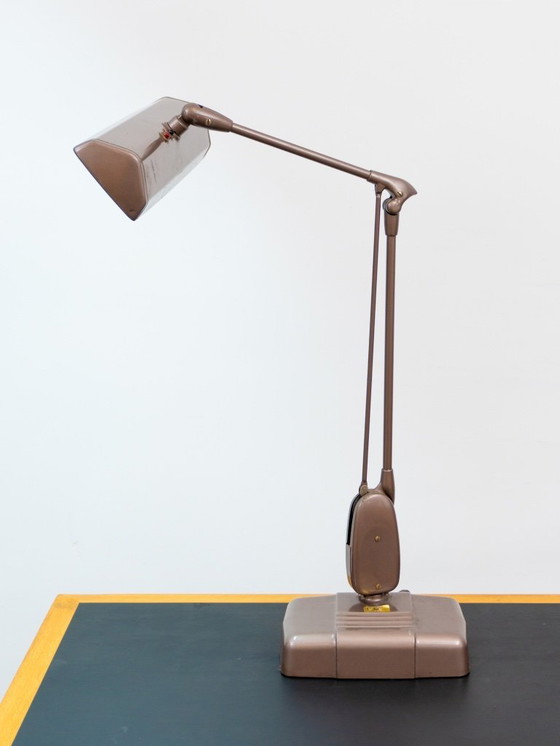 Image 1 of Lampe articulée Dazor 2324 Industrial Desk Drafting Architect Work, années 1950