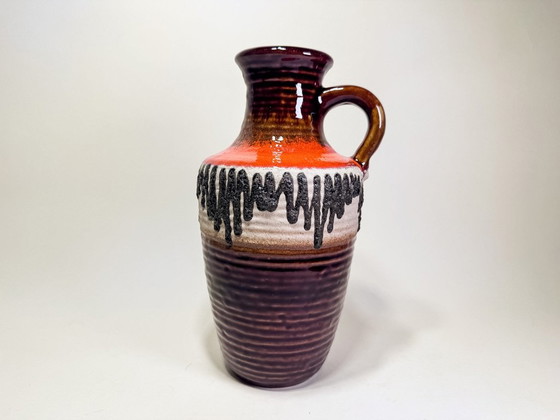 Scheurich Vase 7901-25, Fat Lava, Aubergine/Orange, West Germany 1970s – Scheurich W-Germany, Ceramic (photo 2 of 6)