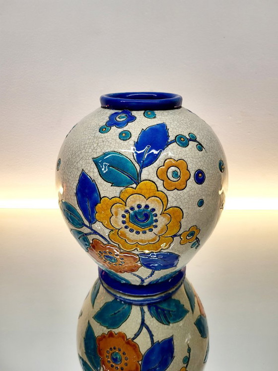 Image 1 of Boch Frères Keramis vase – decor D.2516 – ca. 1939 – Belgium