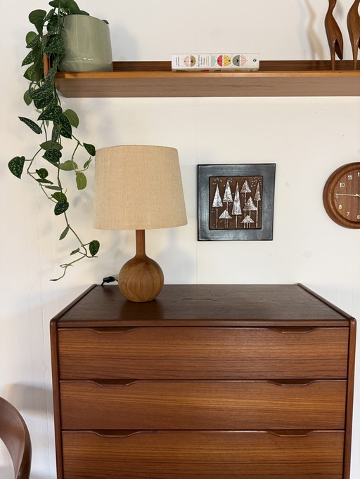 Vintage-Tischlampe aus Teakholz, +Lys '70