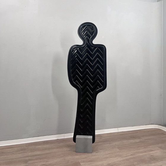 Acerbis "Narciso" Postmodern Silhouette Standing Floor Mirror 1980s – Stone (photo 11 of 14)