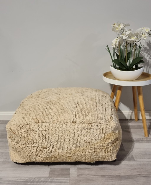 Pouf marocain vintage, coussin berbère